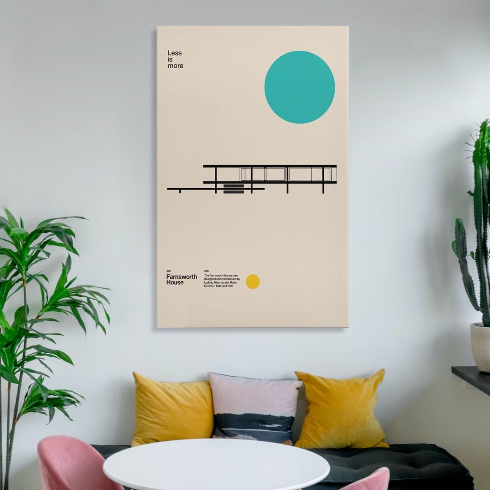 Amazon.co.jp: キャンバス ポスター ファンズワース邸、ルートヴィヒ